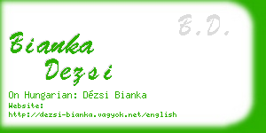 bianka dezsi business card