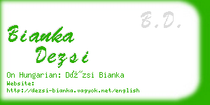 bianka dezsi business card